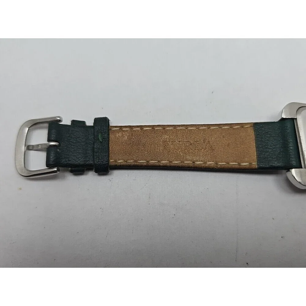 Furla Steel Collection Country Chic Square Watch Small Seconds Green New Battery